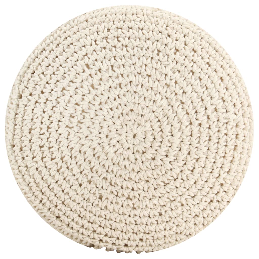 Håndlavet Macramépuf 45X30 Cm Bomuld