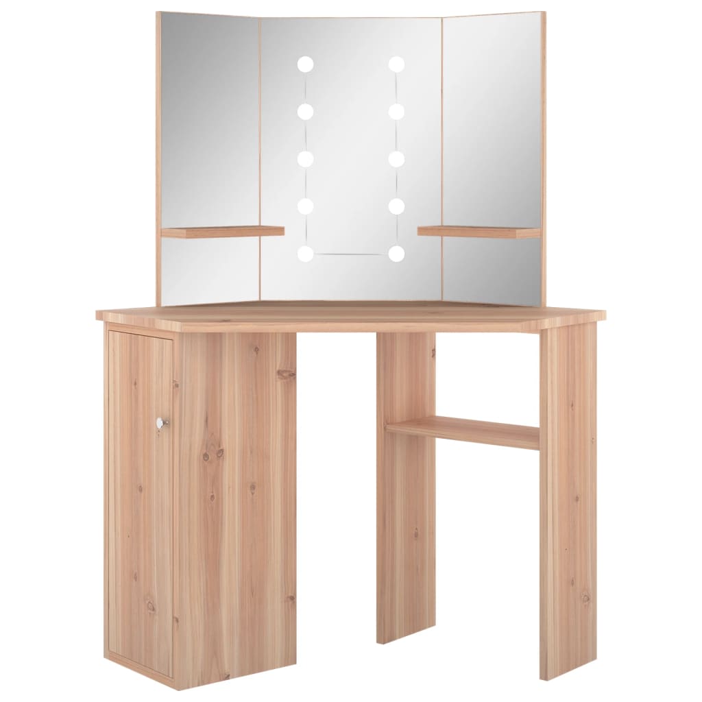 Toiletbord Til Hjørne Med Led-Lys 111X54X141,5 Cm