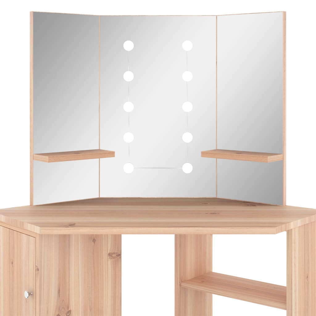 Toiletbord Til Hjørne Med Led-Lys 111X54X141,5 Cm