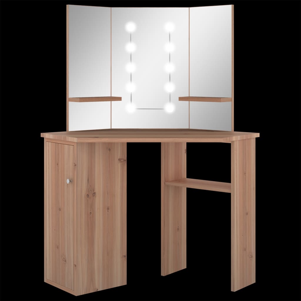 Toiletbord Til Hjørne Med Led-Lys 111X54X141,5 Cm