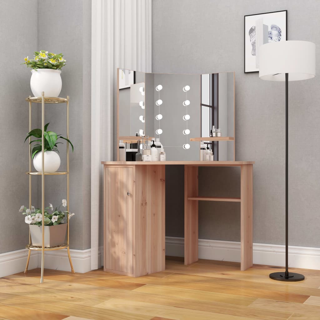 Toiletbord Til Hjørne Med Led-Lys 111X54X141,5 Cm