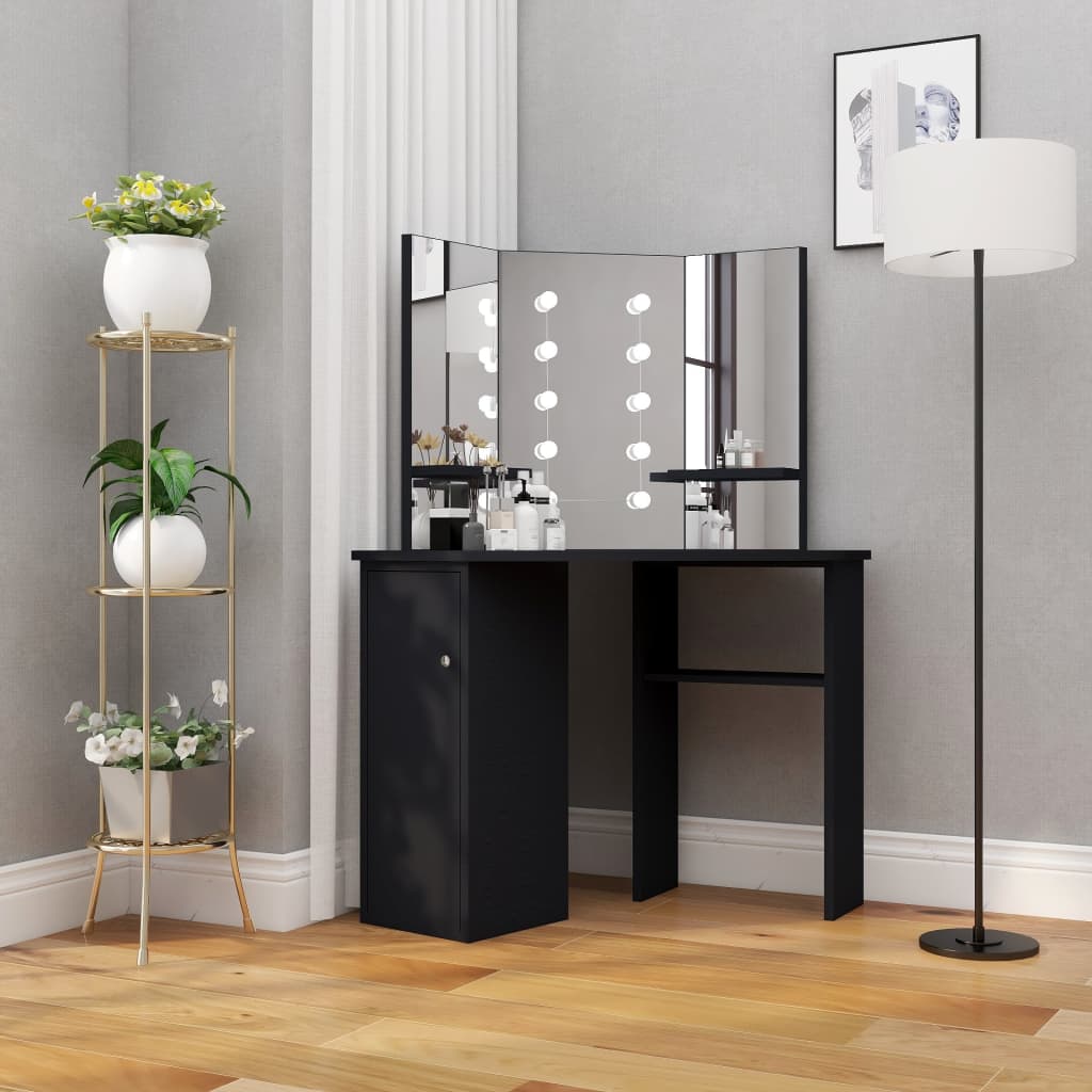 Toiletbord Til Hjørne Med Led-Lys 111X54X141,5 Cm