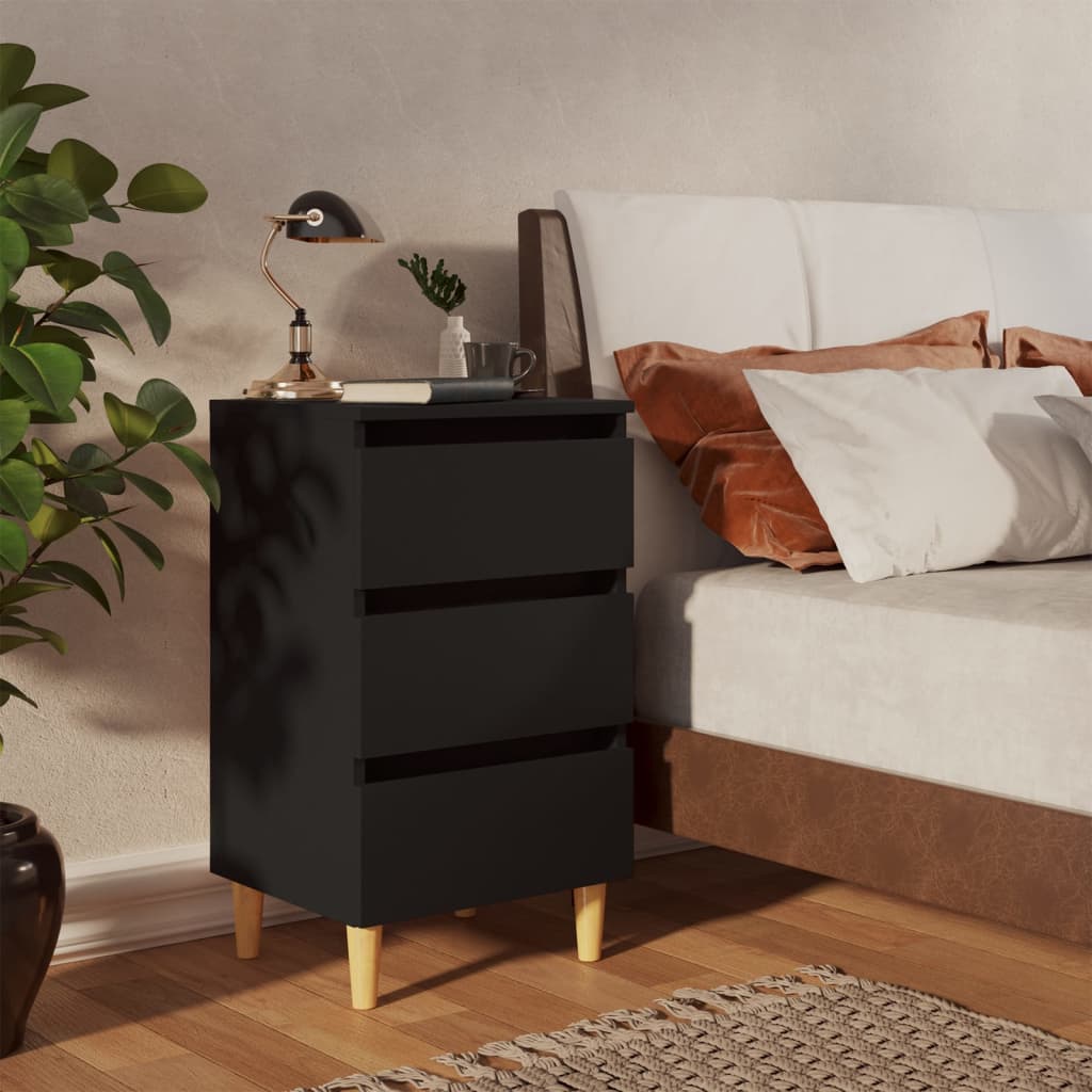 Sengeskab M. Massive Træben 40X35X69 Cm