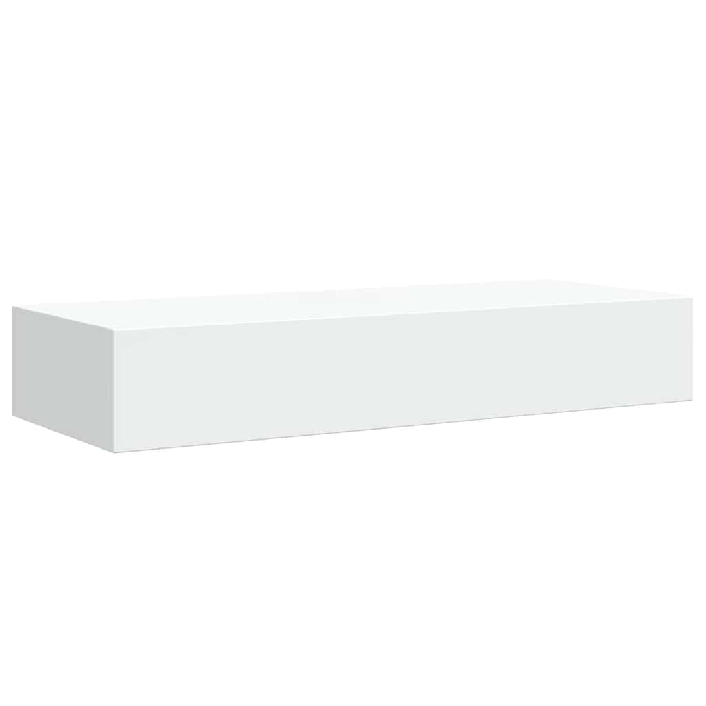 Væghylde Med Skuffe 60X23,5X10 Cm Mdf Hvid