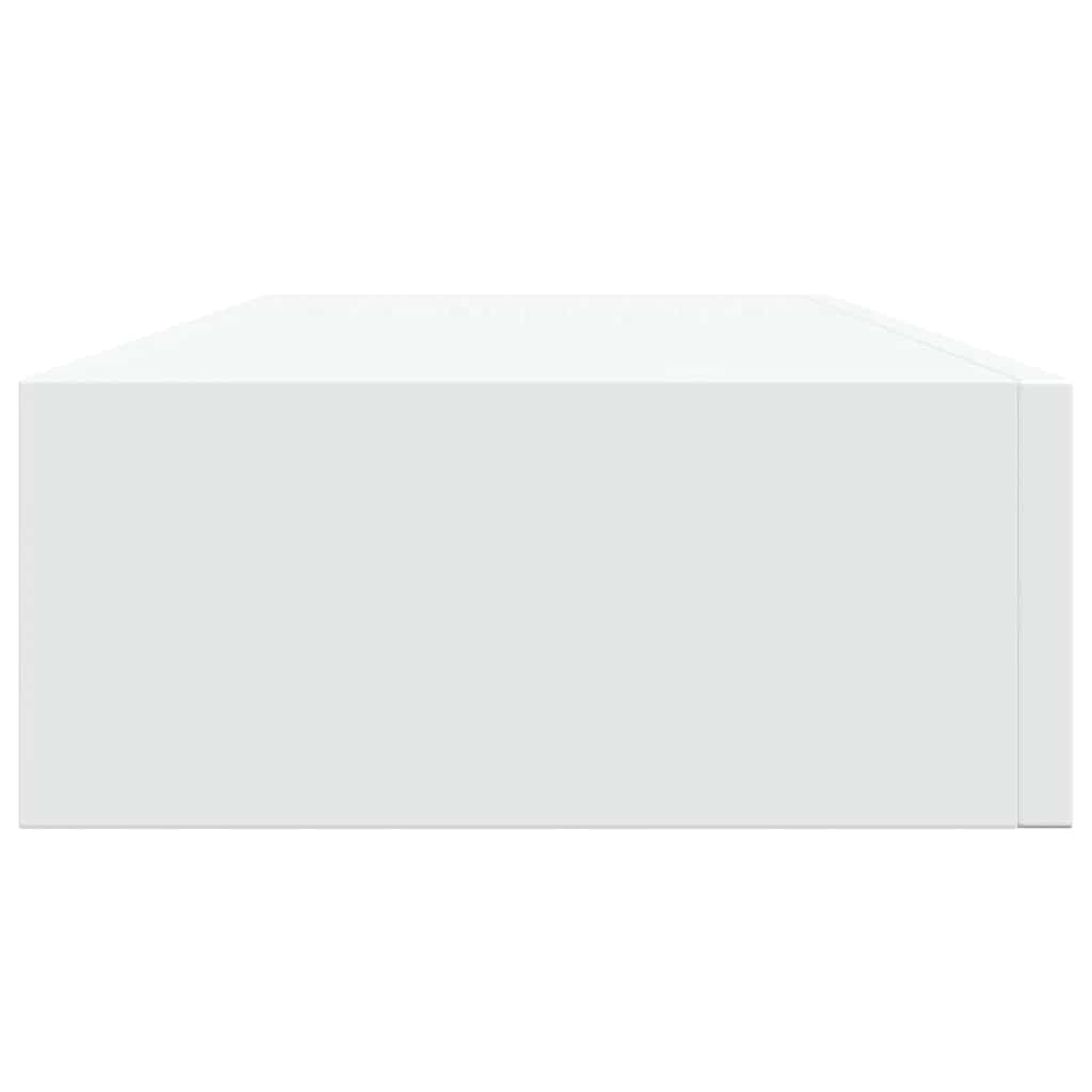 Væghylde Med Skuffe 60X23,5X10 Cm Mdf Hvid