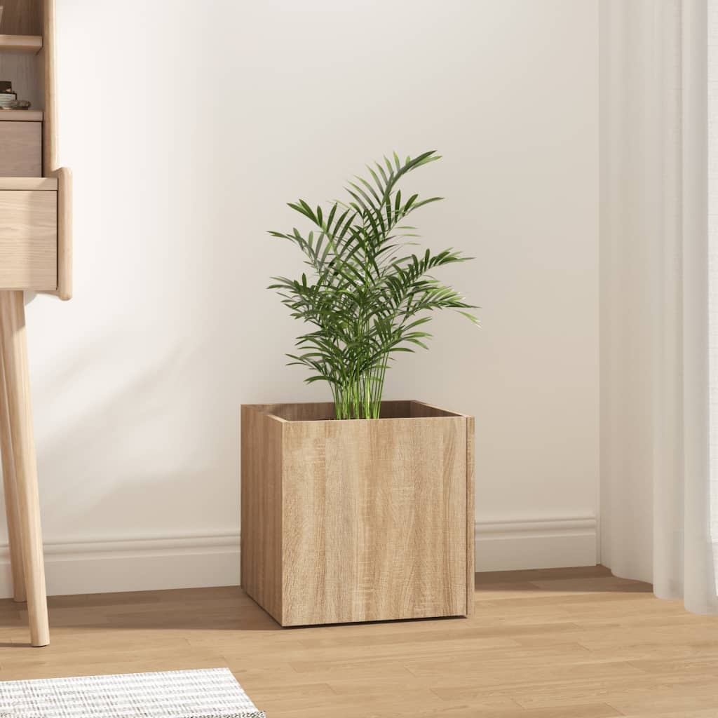 Plantekasse 40X40X40 Cm Konstrueret Træ -Look