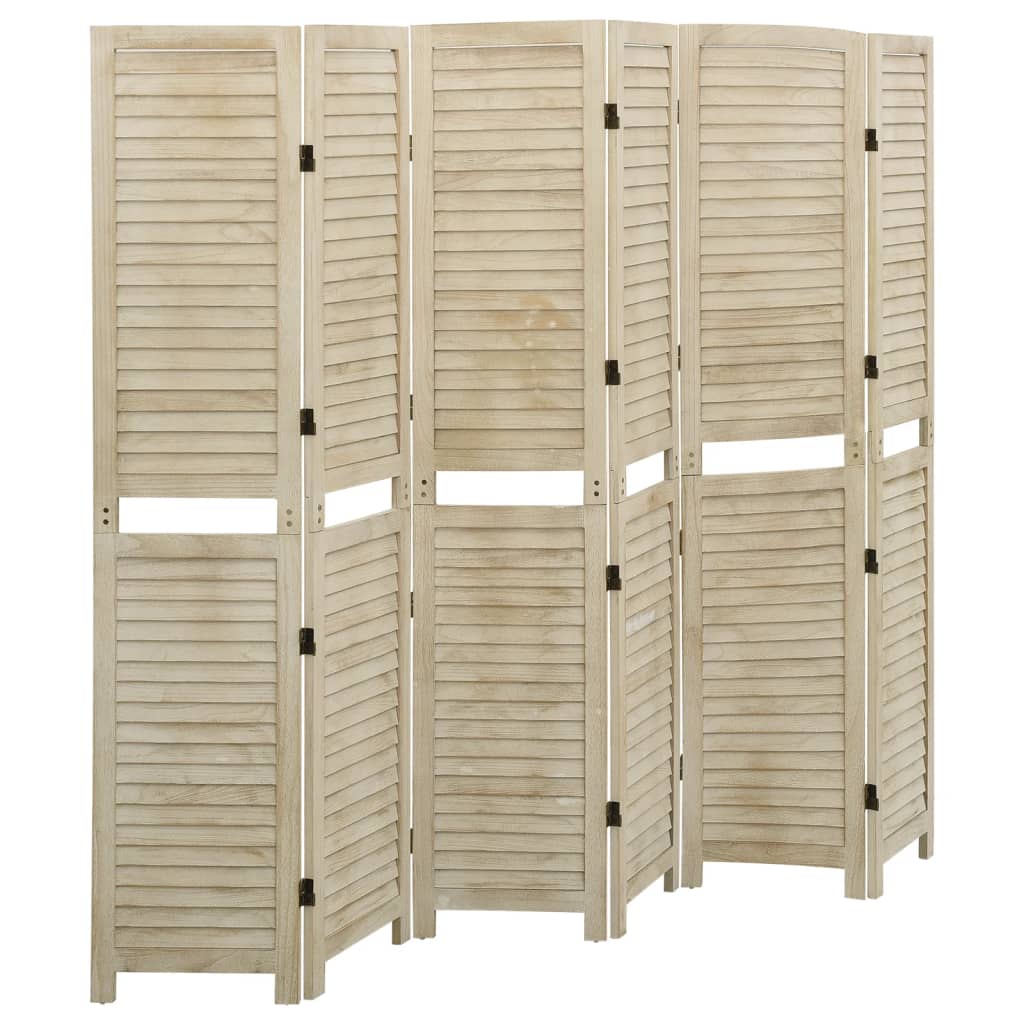 6-Panels Rumdeler Massivt Kejsertræ