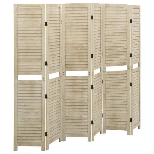 6-Panels Rumdeler Massivt Kejsertræ
