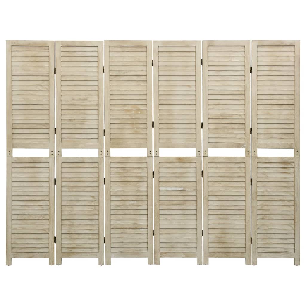 6-Panels Rumdeler Massivt Kejsertræ