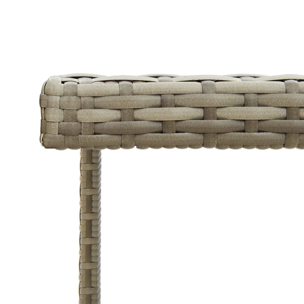 Havebord 109X107X74 Cm Polyrattan Og Glas