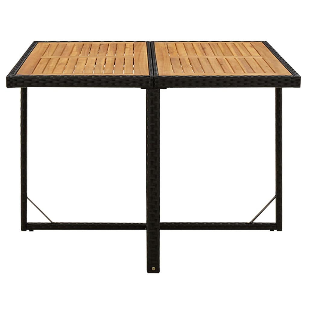 Havebord 109X107X74 Cm Polyrattan Og Massivt Akacietræ