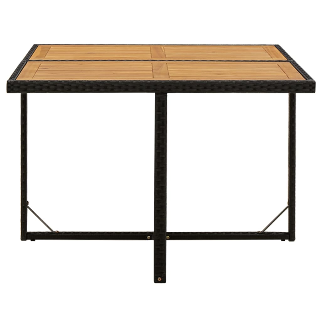 Havebord 109X107X74 Cm Polyrattan Og Massivt Akacietræ
