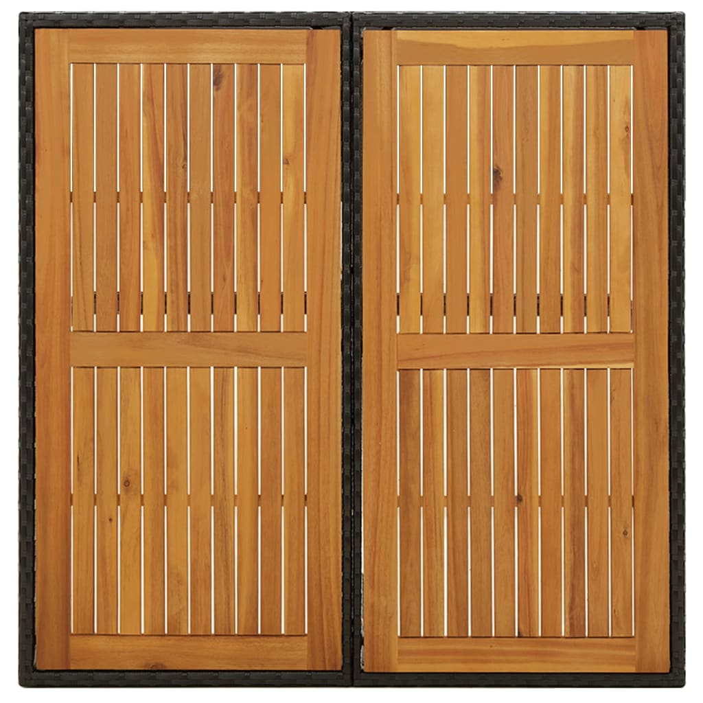 Havebord 109X107X74 Cm Polyrattan Og Massivt Akacietræ
