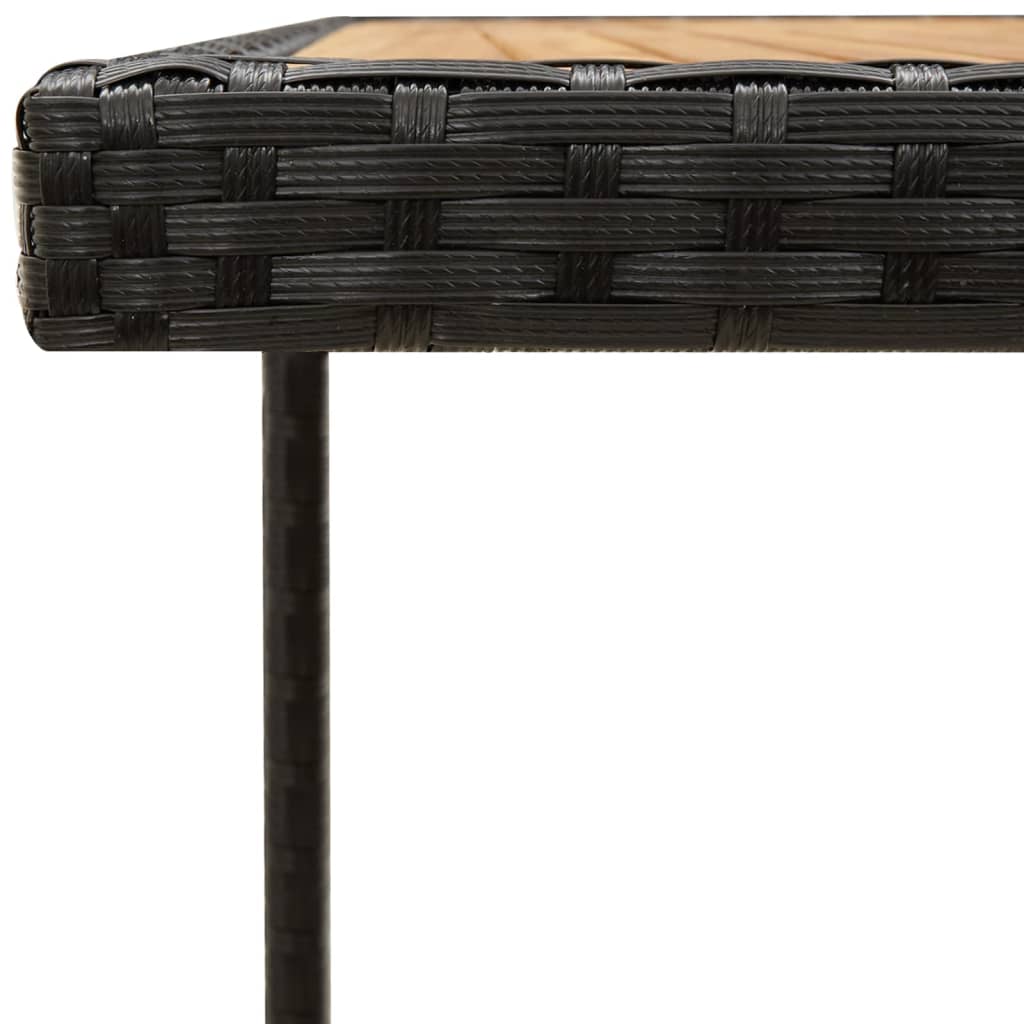 Havebord 109X107X74 Cm Polyrattan Og Massivt Akacietræ