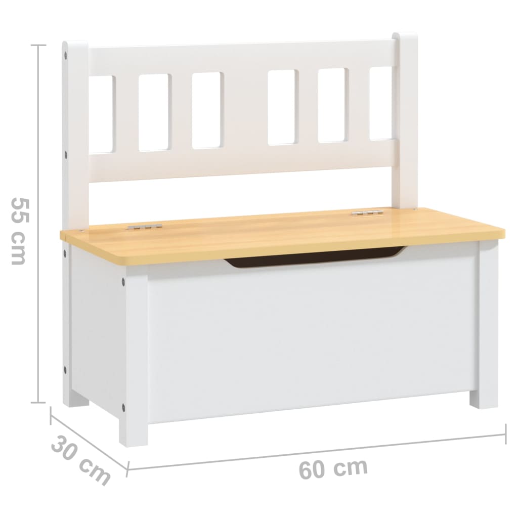Opbevaringsbænk Til Børn 60X30X55 Cm Mdf