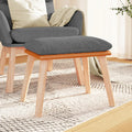 Fodskammel 45X29,5X35 Cm Stof Og Kunstlæder