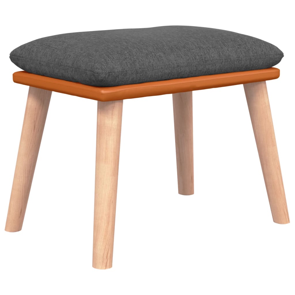 Fodskammel 45X29,5X35 Cm Stof Og Kunstlæder