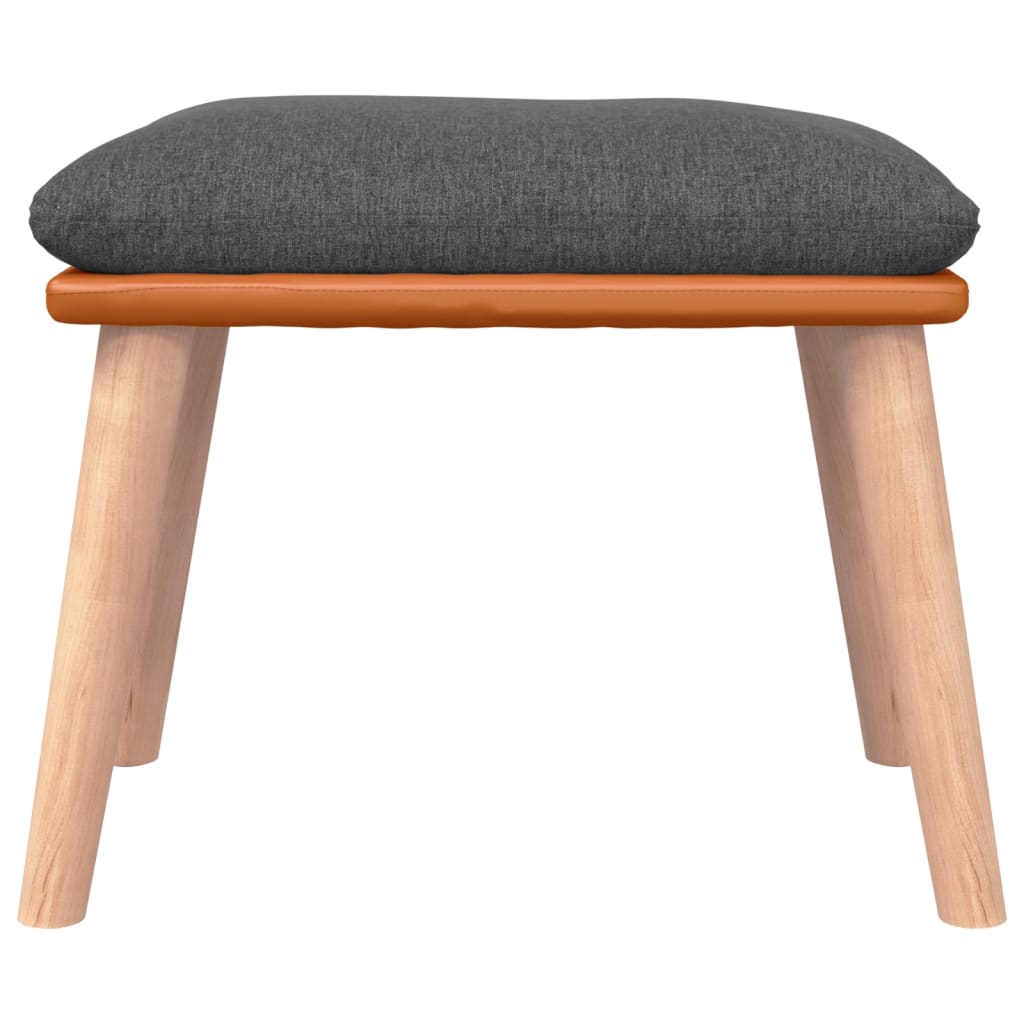 Fodskammel 45X29,5X35 Cm Stof Og Kunstlæder