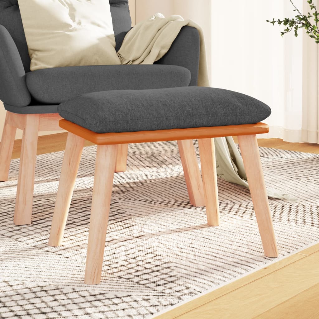 Fodskammel 45X29,5X35 Cm Stof Og Kunstlæder