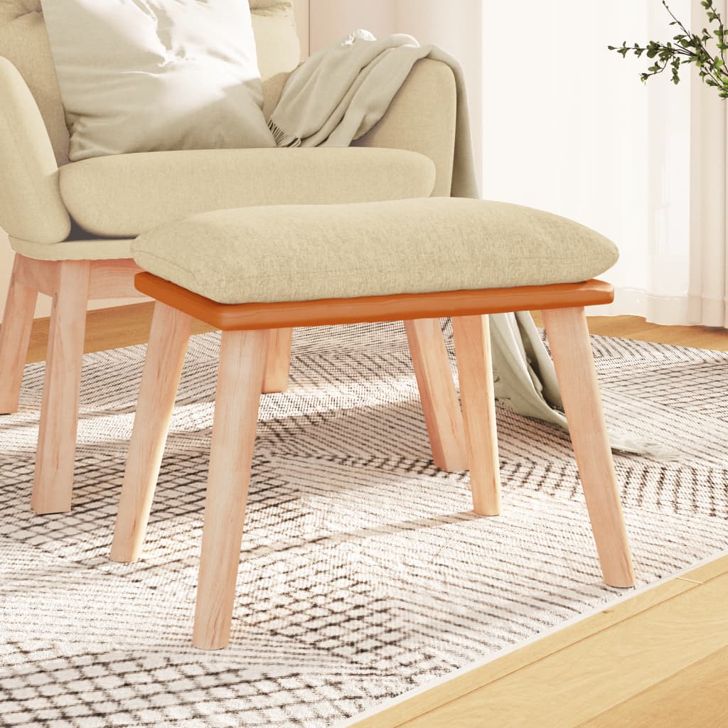Fodskammel 45X29,5X35 Cm Stof Og Kunstlæder