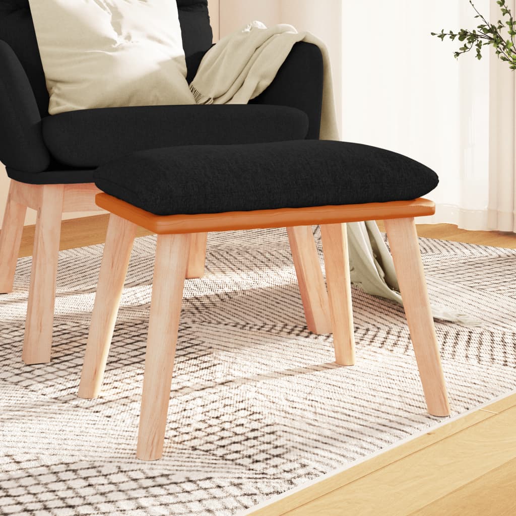 Fodskammel 45X29,5X35 Cm Stof Og Kunstlæder