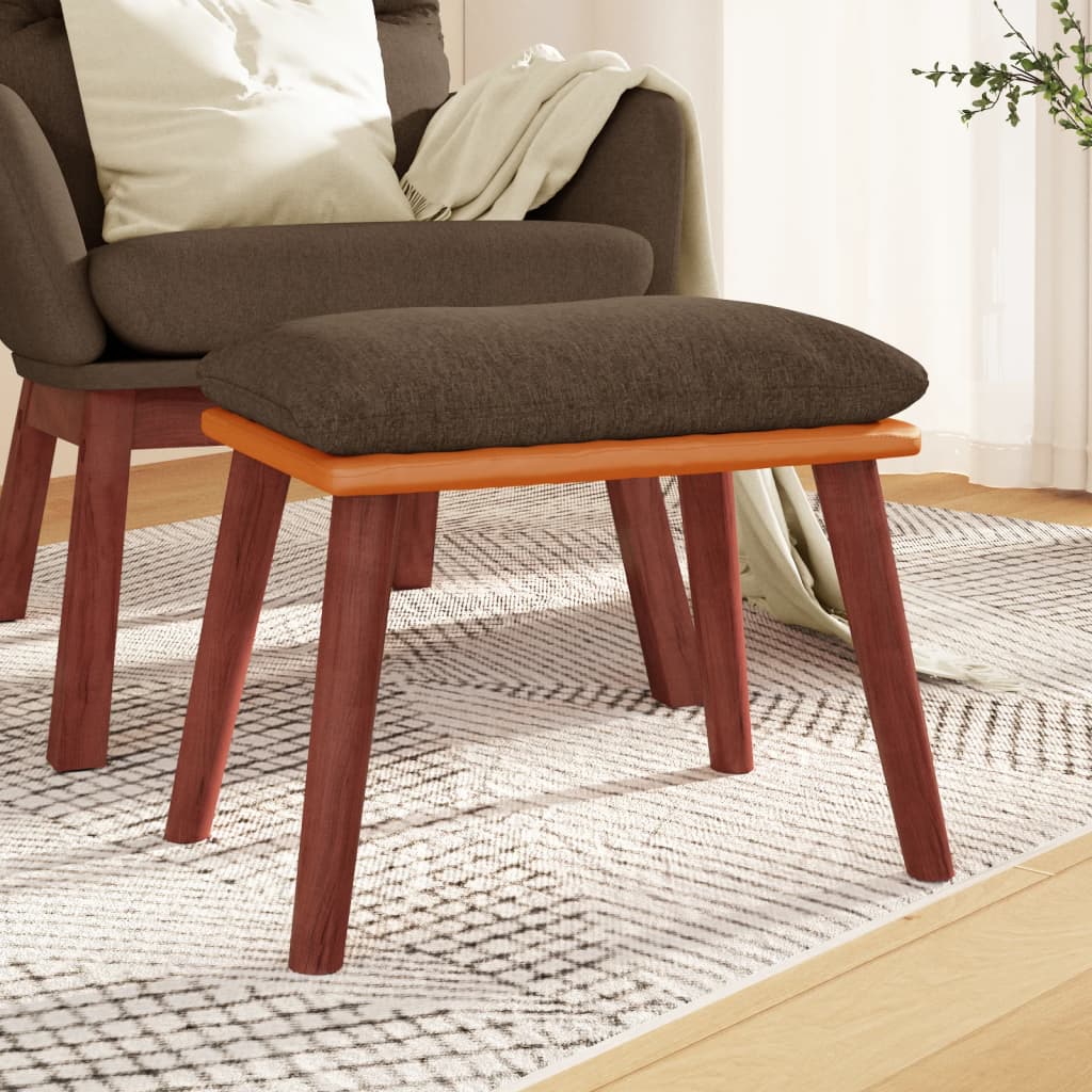 Fodskammel 45X29,5X35 Cm Stof Og Kunstlæder
