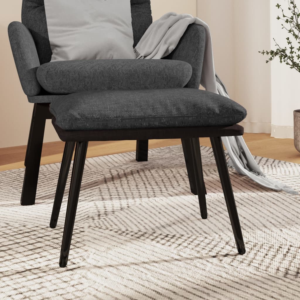 Fodskammel 45X29,5X35 Cm Stof Og Kunstlæder