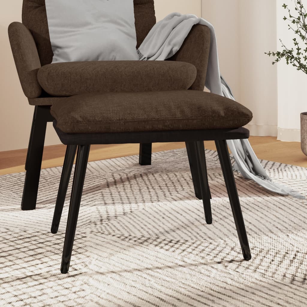Fodskammel 45X29,5X35 Cm Stof Og Kunstlæder
