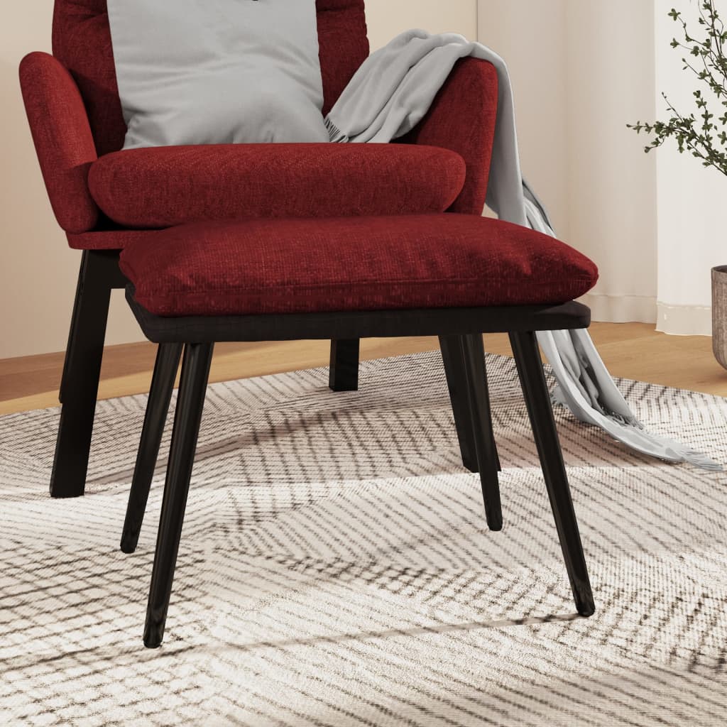 Fodskammel 45X29,5X35 Cm Stof Og Kunstlæder
