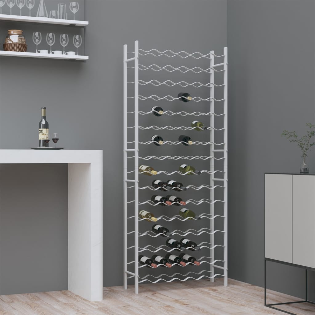 Vinreol Til 48 Flasker Metal Hvid