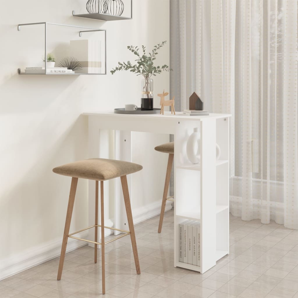 Barbord Med Hylde 102X50X103,5 Cm Konstrueret Træ