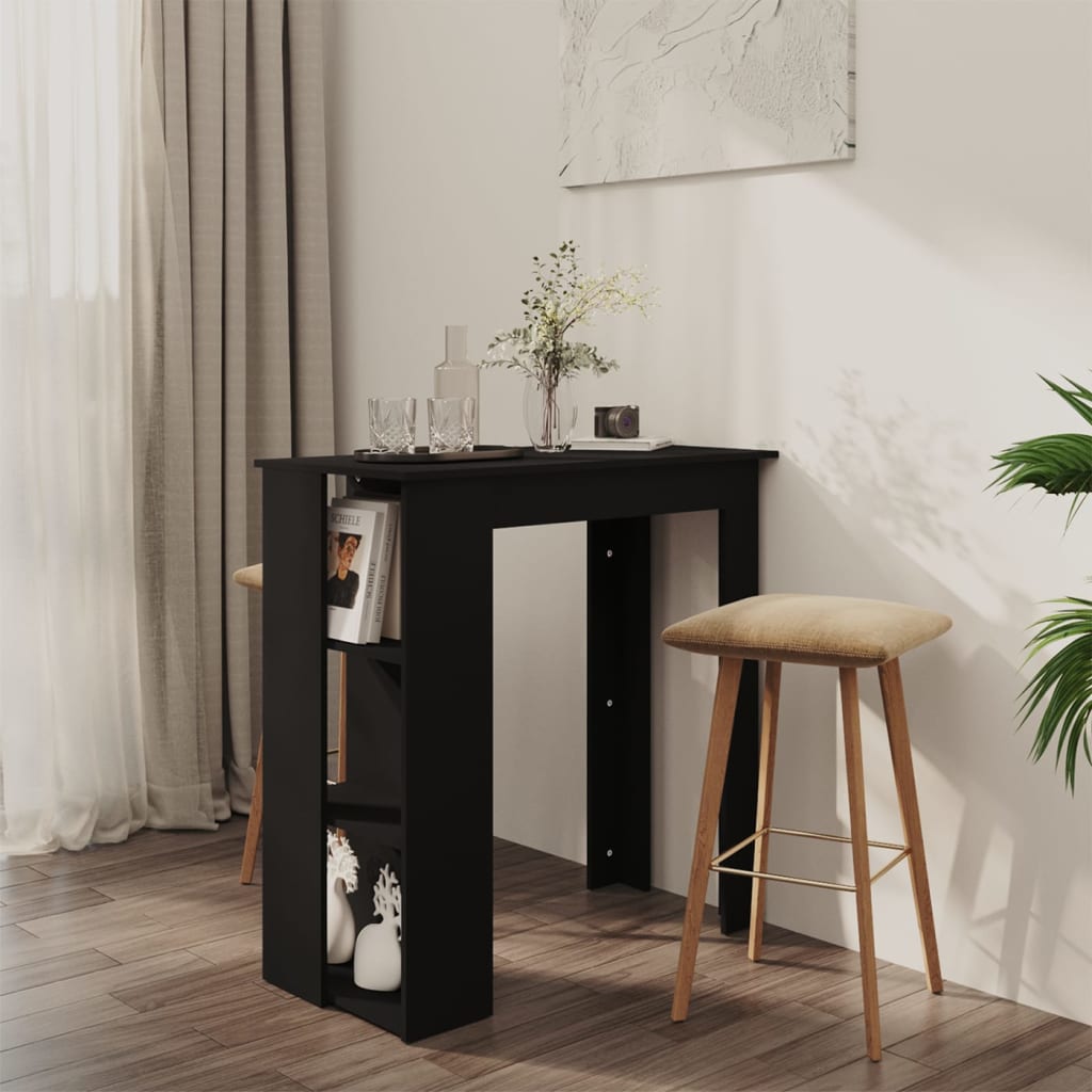 Barbord Med Hylde 102X50X103,5 Cm Konstrueret Træ