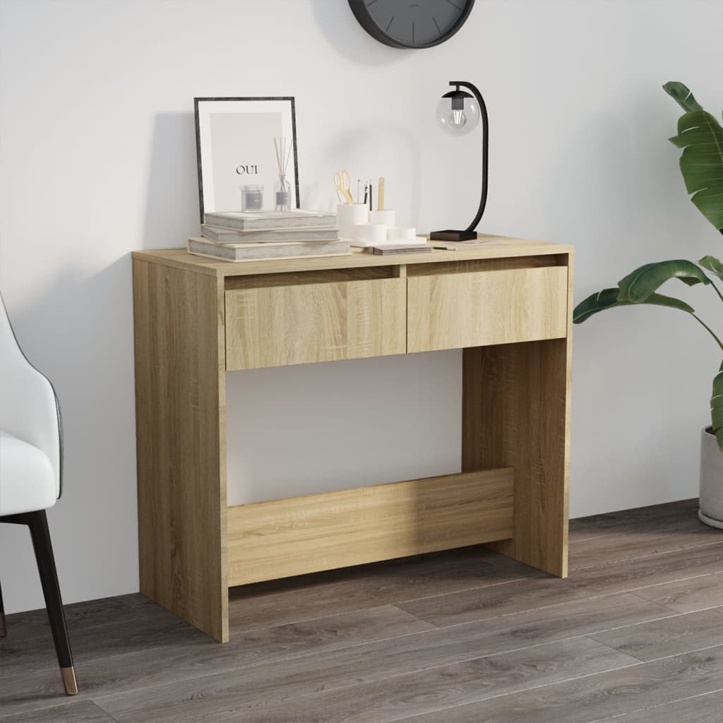 Konsolbord 89X41X76,5 Cm Konstrueret Træ Etræsfarve