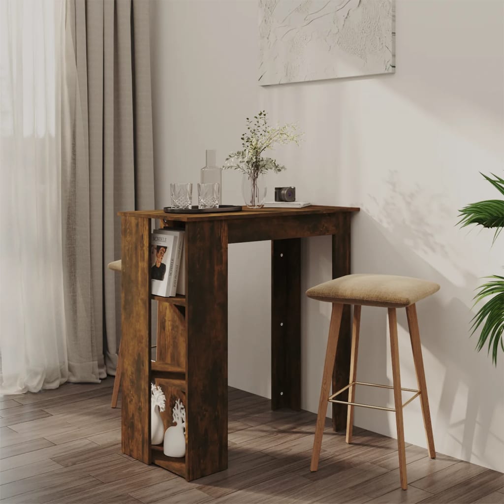 Barbord Med Hylde 102X50X103,5 Cm Konstrueret Træ