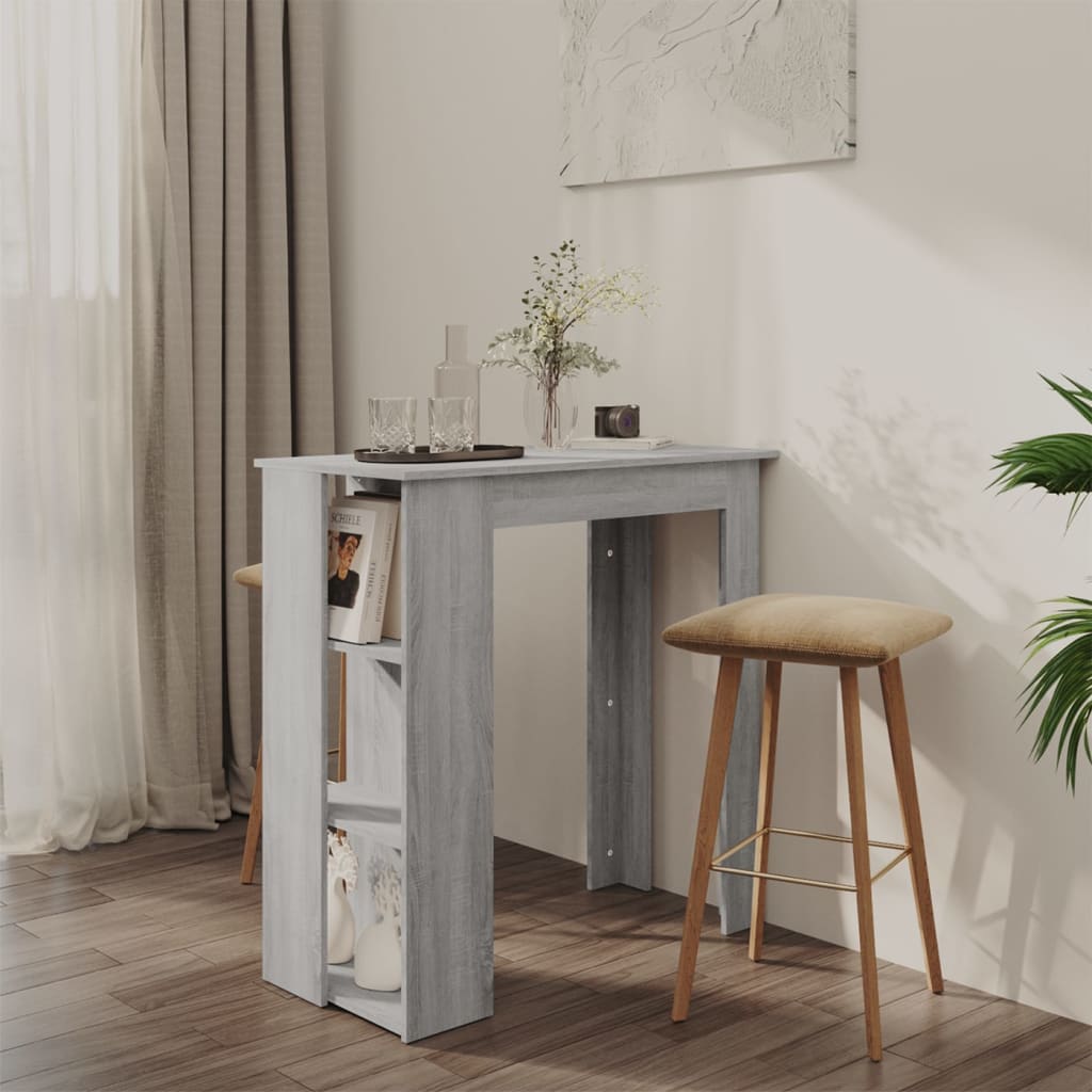 Barbord Med Hylde 102X50X103,5 Cm Konstrueret Træ