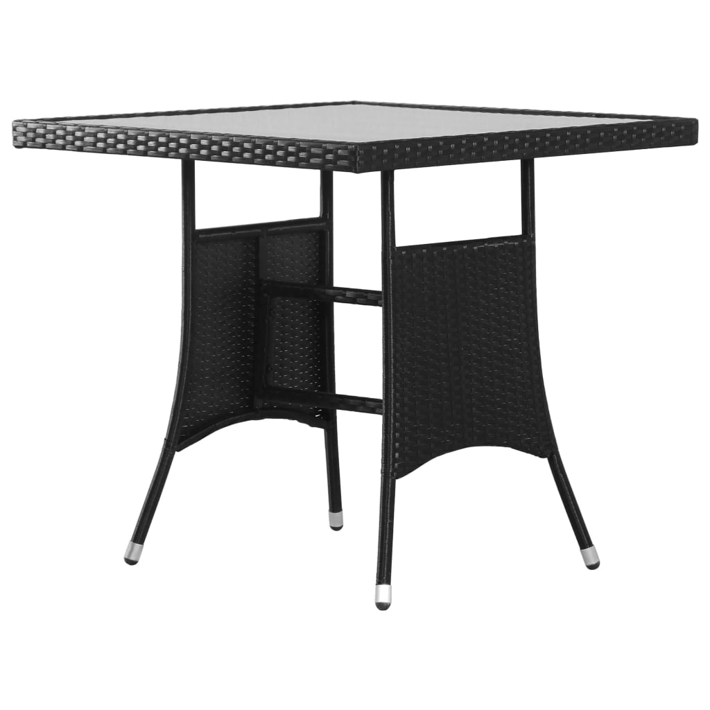 Havebord Sort Polyrattan