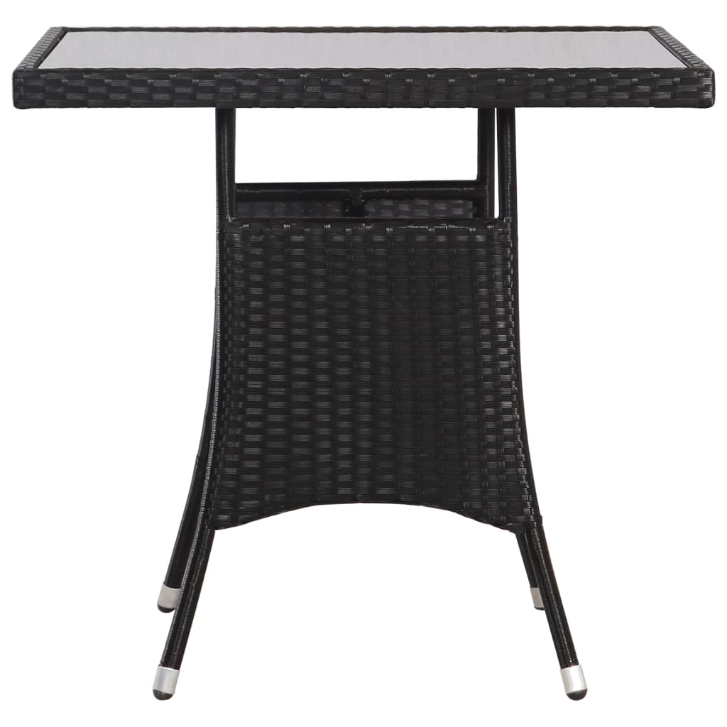 Havebord Sort Polyrattan