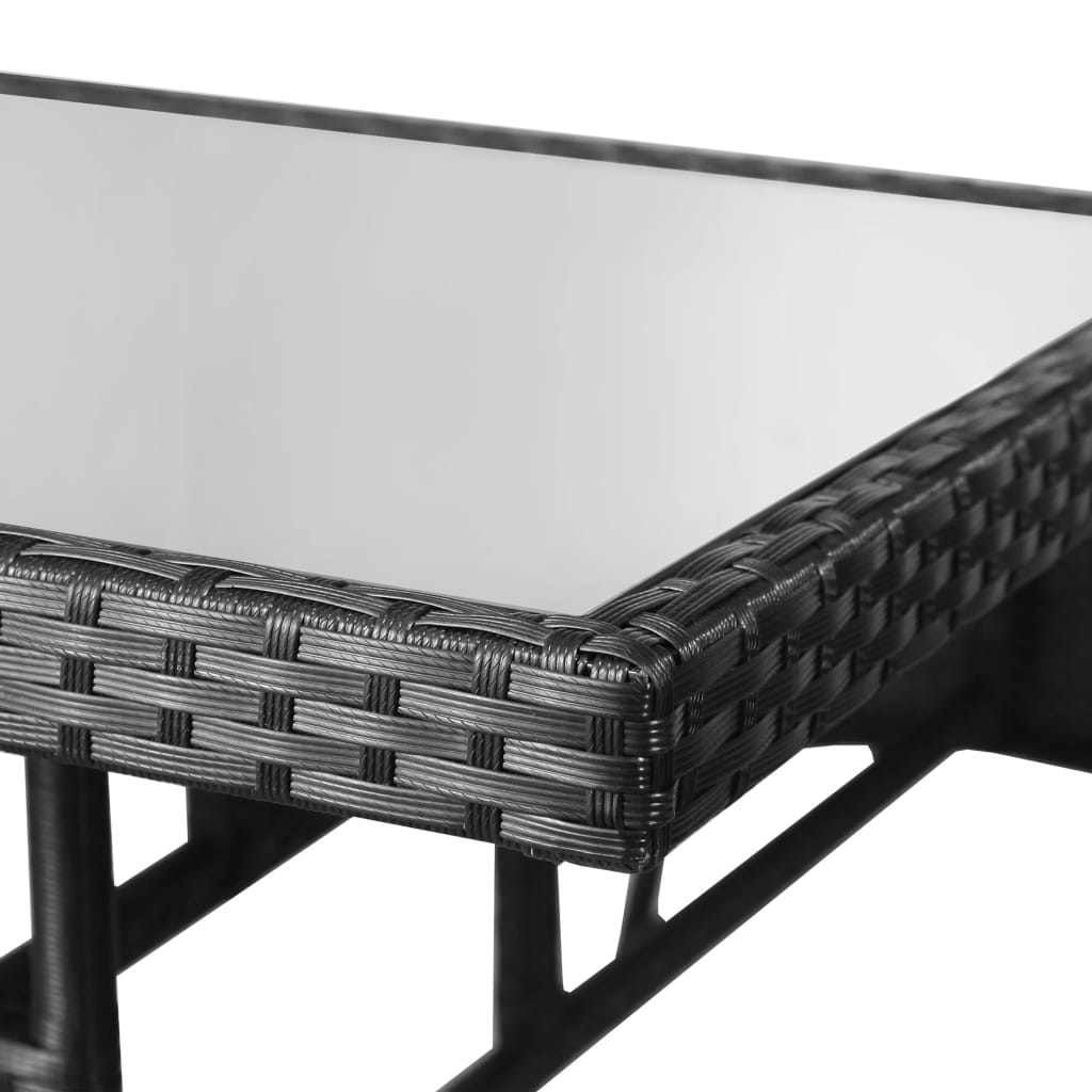 Havebord Sort Polyrattan