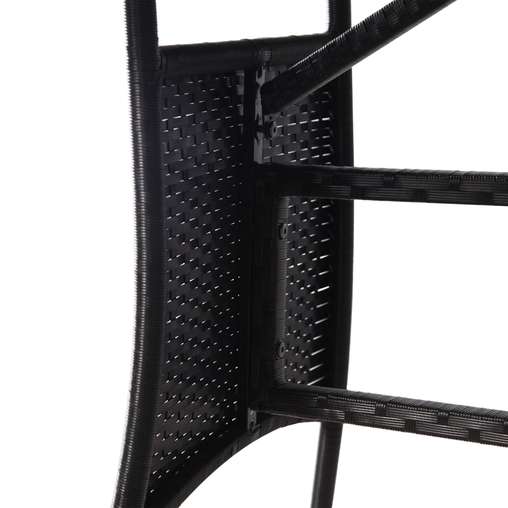 Havebord Sort Polyrattan