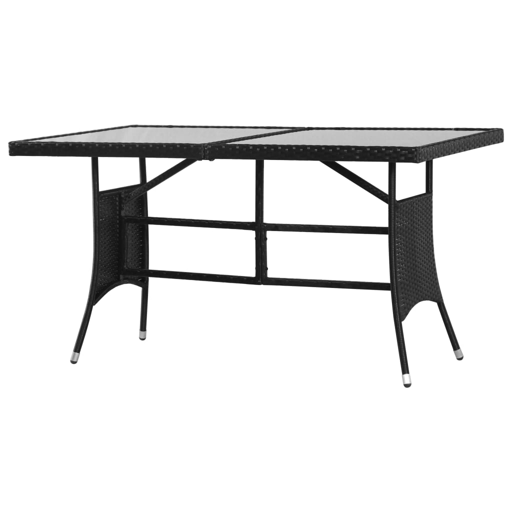 Havebord Sort Polyrattan