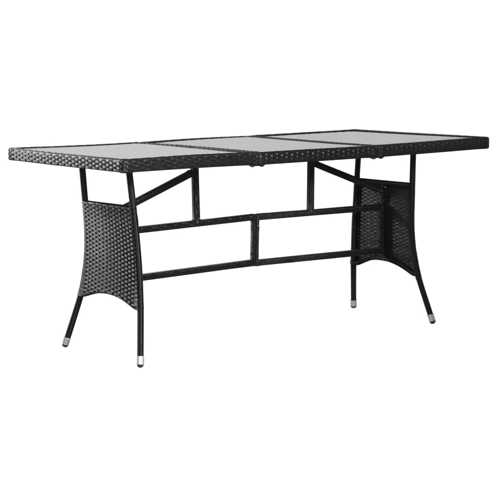 Havebord Sort Polyrattan