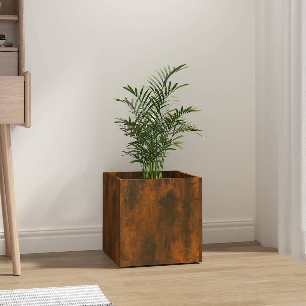 Plantekasse 40X40X40 Cm Konstrueret Træ -Look