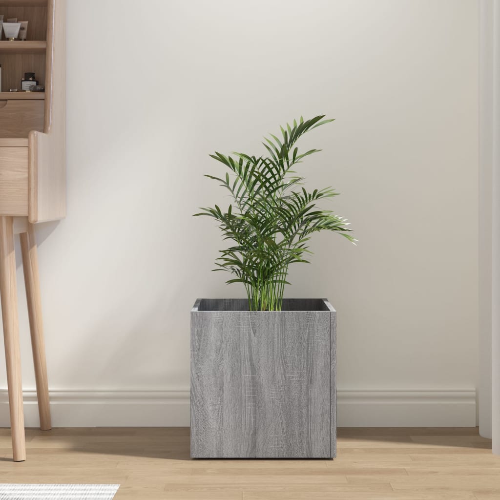 Plantekasse 40X40X40 Cm Konstrueret Træ -Look