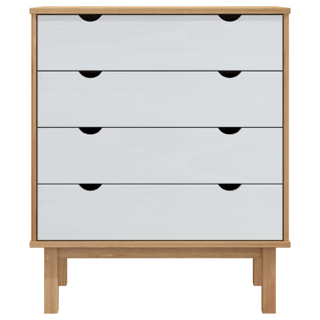 Kommode Otta 76,5X39,5X90 Cm Massivt Fyrretræ