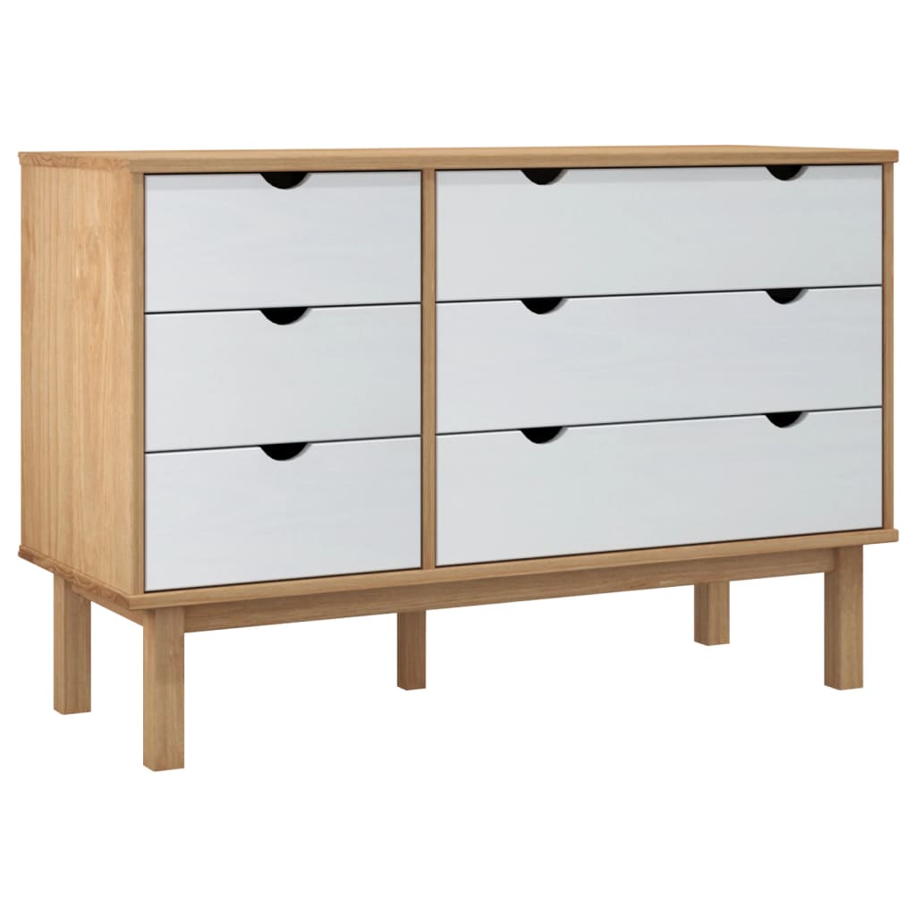 Kommode Otta 111X43X73,5 Cm Massivt Fyrretræ