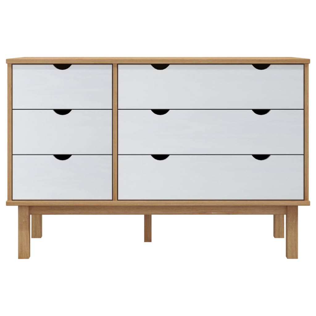 Kommode Otta 111X43X73,5 Cm Massivt Fyrretræ