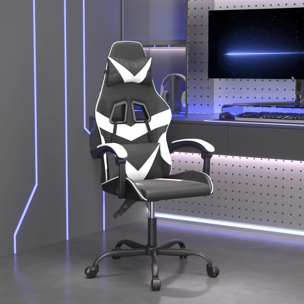 Drejelig Gamingstol Med Fodstøtte Kunstlæder Sort Camouflage