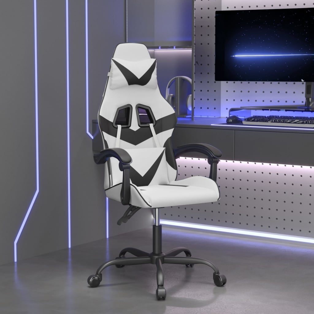 Drejelig Gamingstol Med Fodstøtte Kunstlæder Sort Camouflage