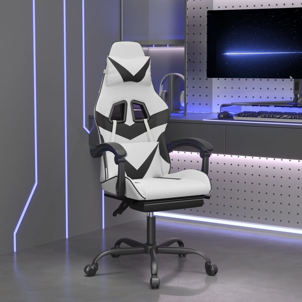 Drejelig Gamingstol Med Fodstøtte Kunstlæder Sort Camouflage