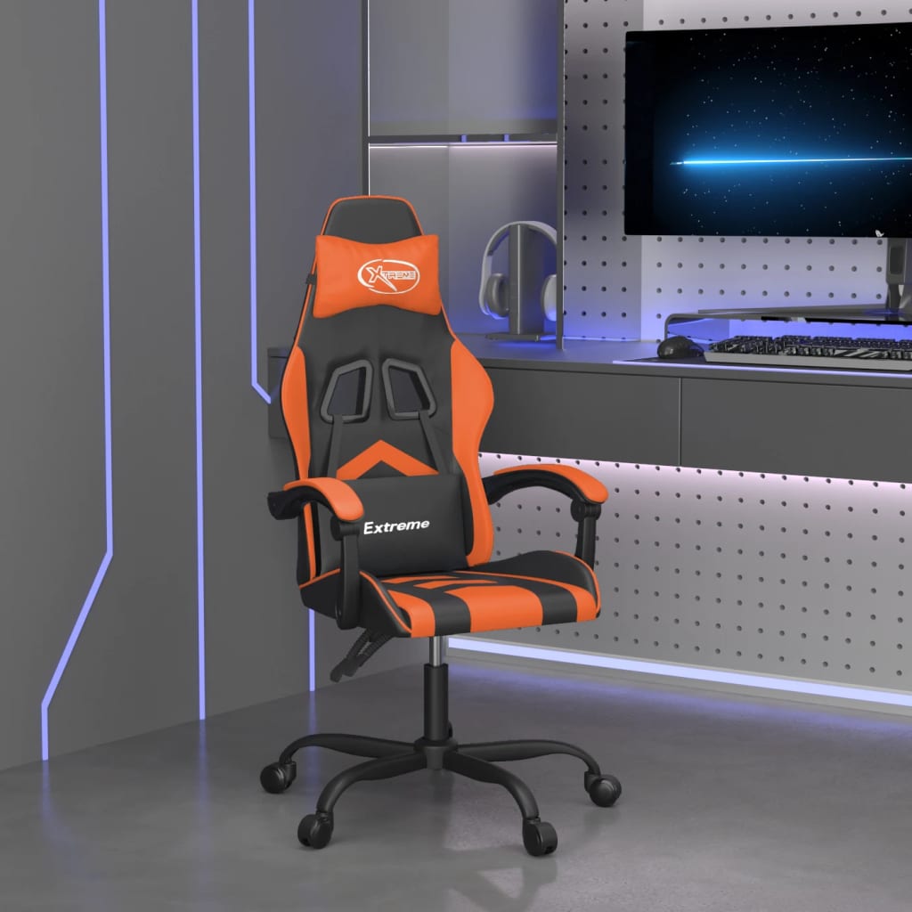 Gamingstol Med Fodstøtte Kunstlæder